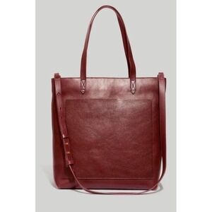 Madewell  Transport Tote Leather Crossbody Bag Burgundy Red Excellent